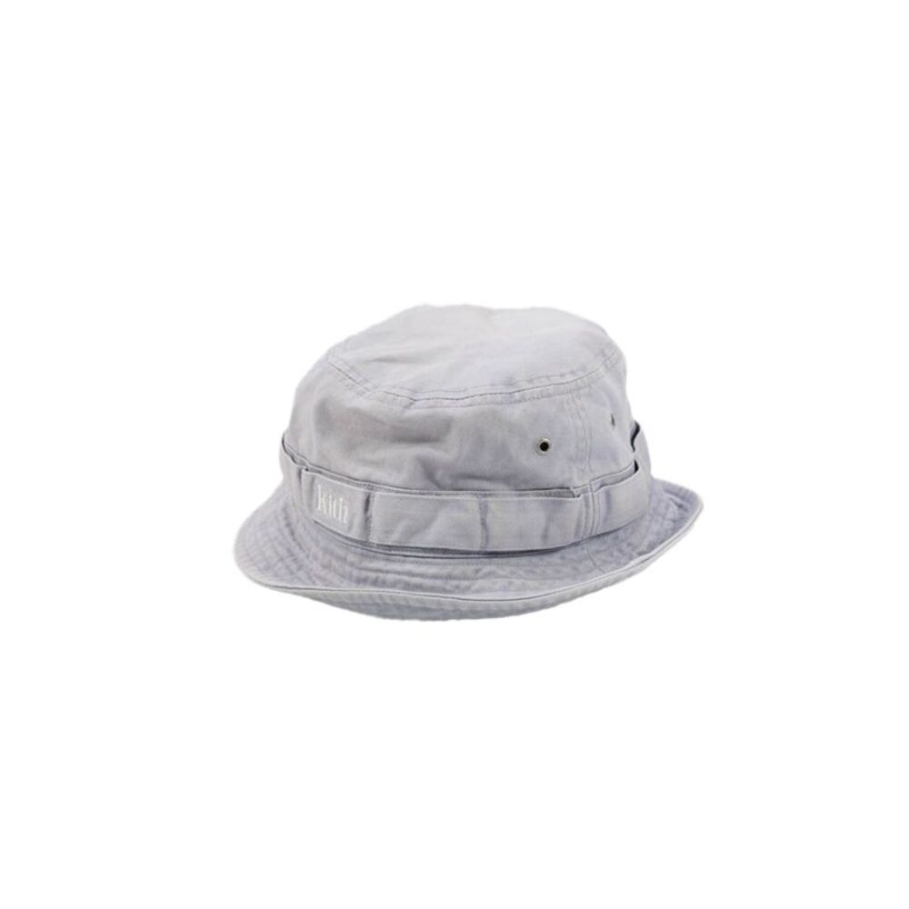 Kith Mens Washed Classic Serif Bucket Hat Sky Blue Cotton Size One Size